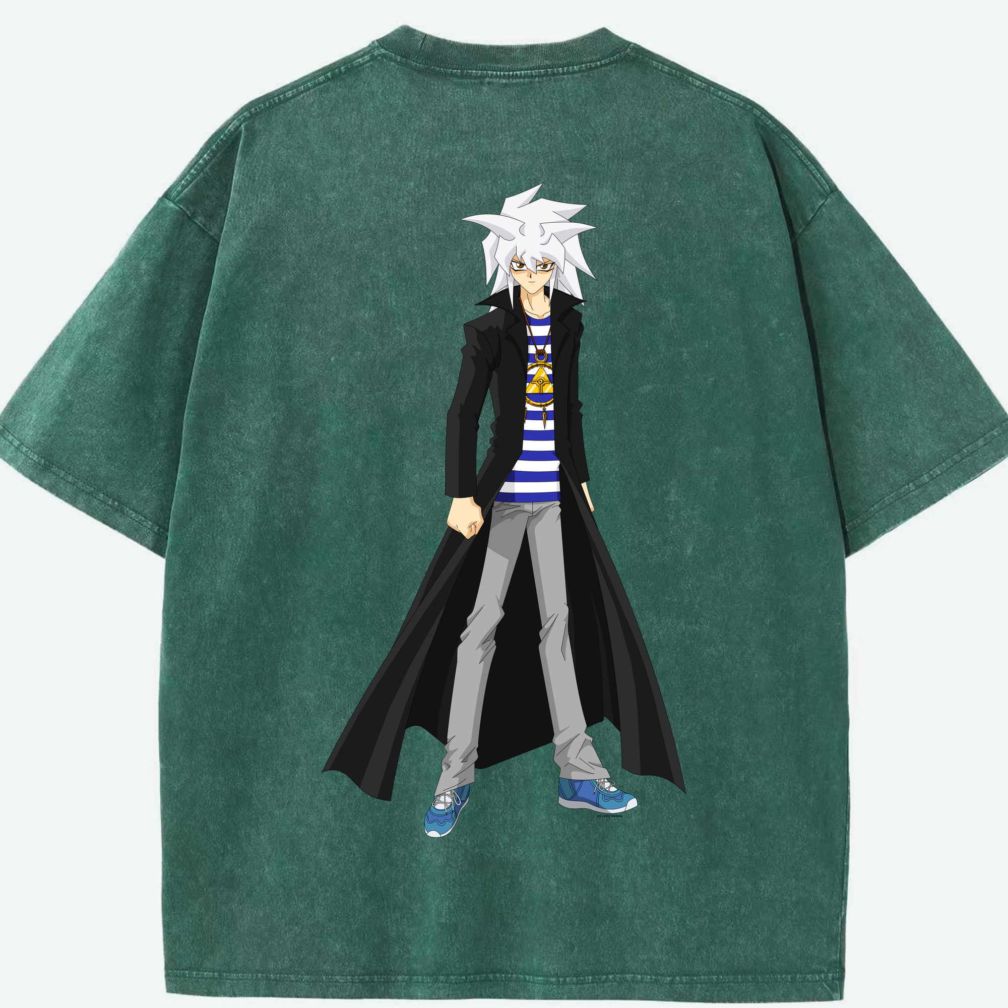 （画像用） 遊☆戯☆王 Yu-Gi-Oh! 綿100% ヴィンテージ風 半袖Tシャツ（背面プリント）